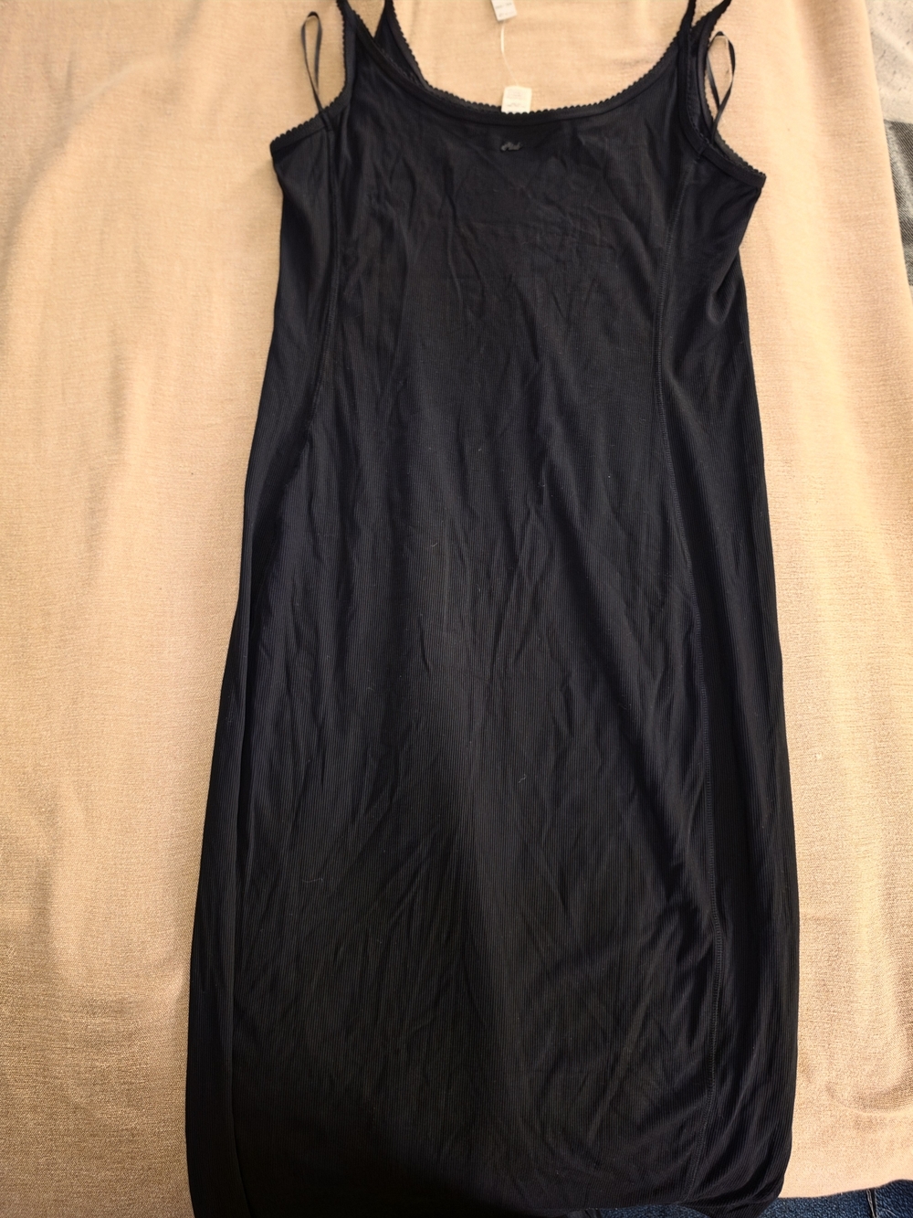 PINK Victoria's Secret Black Ribbed Tank